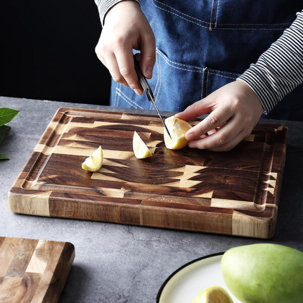 Kitchen Household Parquet Solid Wood Cutting Board - Image 4