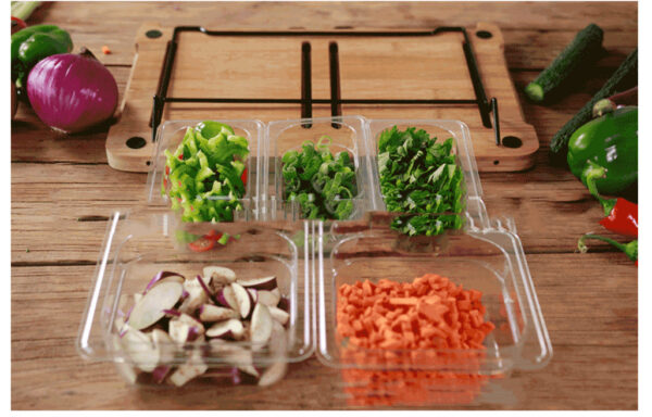 Vegetable Kitchen Cutting Board With Trays Storage Box Smooth Multifunction Practical Fruit Meat Bamboo Food Chopping Board - Image 7