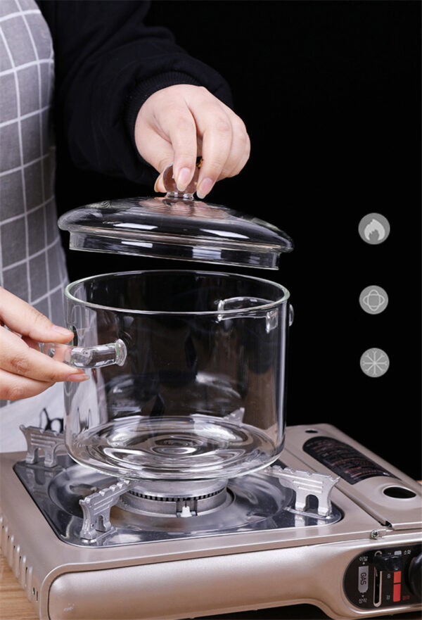 Glass Pot Stove Pot Kitchen Transparent Mini Soup Pot Stove Stove Cooking Tools Accessories - Image 3