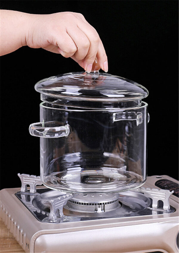 Glass Pot Stove Pot Kitchen Transparent Mini Soup Pot Stove Stove Cooking Tools Accessories - Image 2