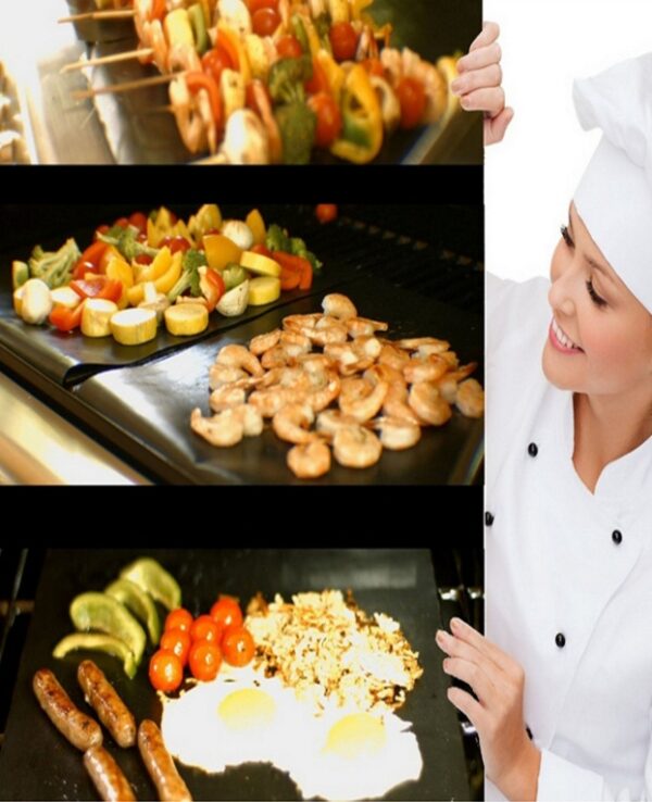 Reusable Non-stick Surface BBQ Grill Mat Baking Sheets - Image 6