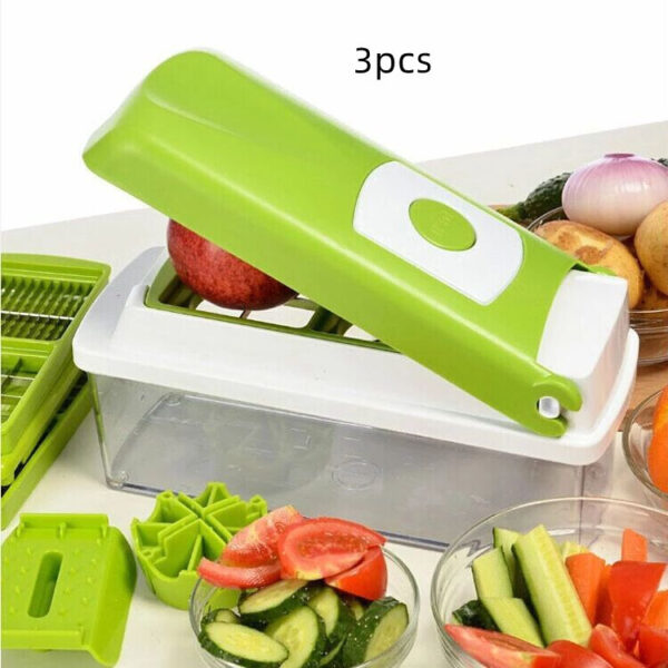 12pcs Multifunctional Vegetable Chopper Handle Food Grate Food Chopper Vegetable Slicer Dicer Cut Kitchen Gadgets - Image 8