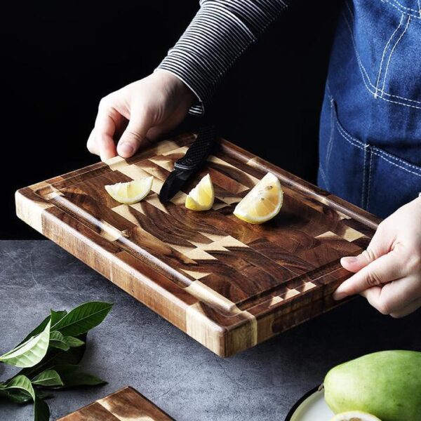 Kitchen Household Parquet Solid Wood Cutting Board - Image 8