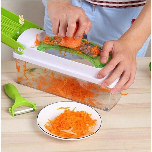 12pcs Multifunctional Vegetable Chopper Handle Food Grate Food Chopper Vegetable Slicer Dicer Cut Kitchen Gadgets - Image 3