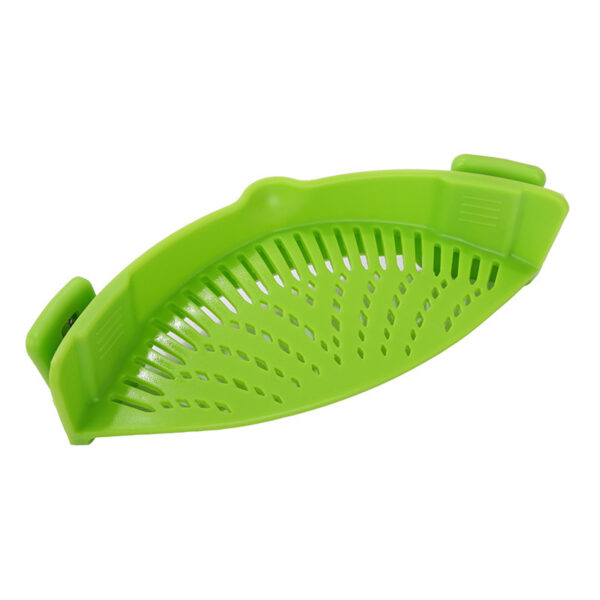 Silicone Clip-on Pot Pan Bowl Funnel Oil Strainer Creative Rice Washing Colander for Draining Liquid Fits All Pot Size - Image 4