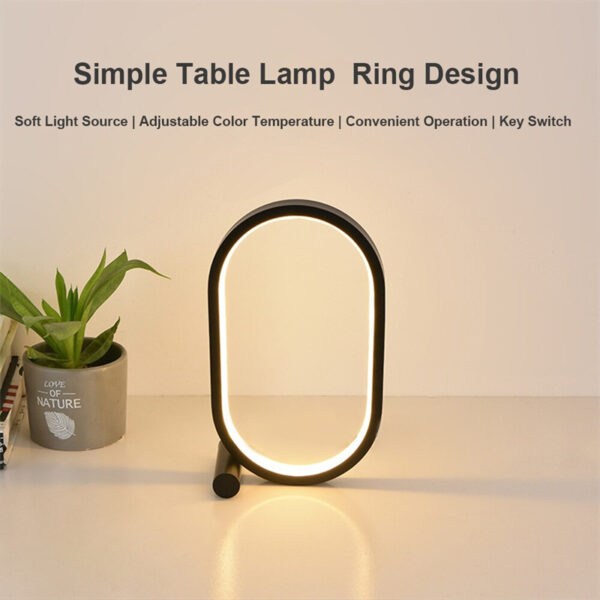 Usb Plug-In Lamp Oval Acrylic Lamp Touch Control Dimmable Modern Simple Creative Night Lamp Bedside Reading Lamp Desk Table Led - Image 6