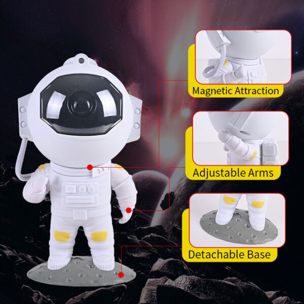 Galaxy Star Projector Starry Sky Night Light Astronaut Lamp Home Room Decor Decoration Bedroom Decorative Luminaires Gift - Image 4