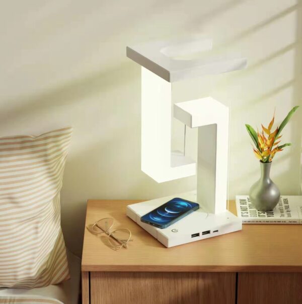 Creative Smartphone Wireless Charging Suspension Table Lamp Balance Lamp Floating For Home Bedroom - Image 4