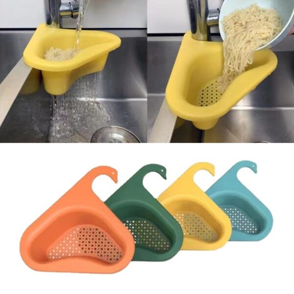 Household Sink Hanging Fruit And Vegetable Filter Water Drain Basket Kitchen Dry And Wet Separation Swan Drain Basket - Image 3