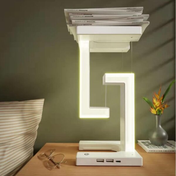 Creative Smartphone Wireless Charging Suspension Table Lamp Balance Lamp Floating For Home Bedroom - Image 3